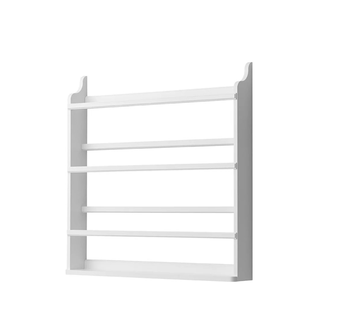 White towel rack on a white background