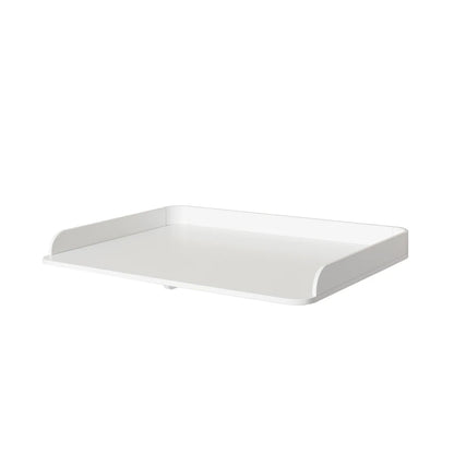 White rectangular tray on a white background