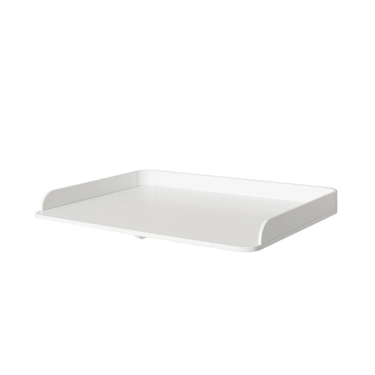 White rectangular tray on a white background