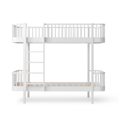 White bunk bed on a white background