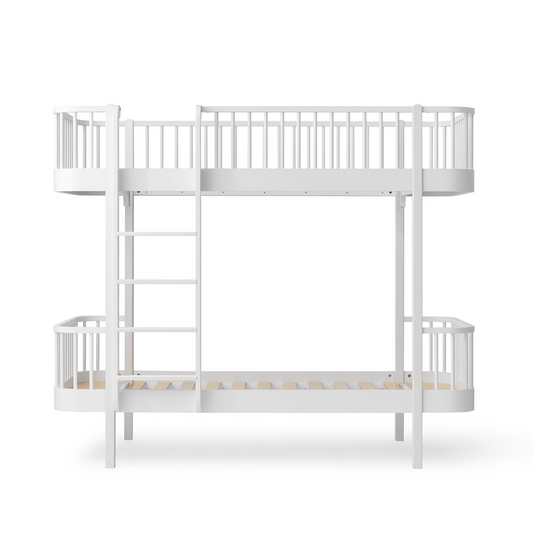 White bunk bed on a white background