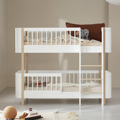 Oliver Furniture Wood Mini + Low Bunk Bed in White & Oak