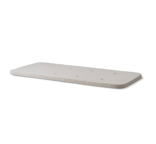 A rectangular, light gray concrete or stone slab with rounded corners and pre-drilled holes, shown on a plain white background.