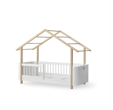 Oliver Furniture Wood Mini+ House Junior Bed - White & Oak