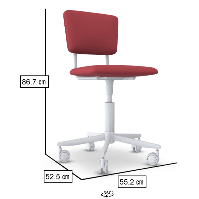Faux Leather Pil Desk Chair by Nidi