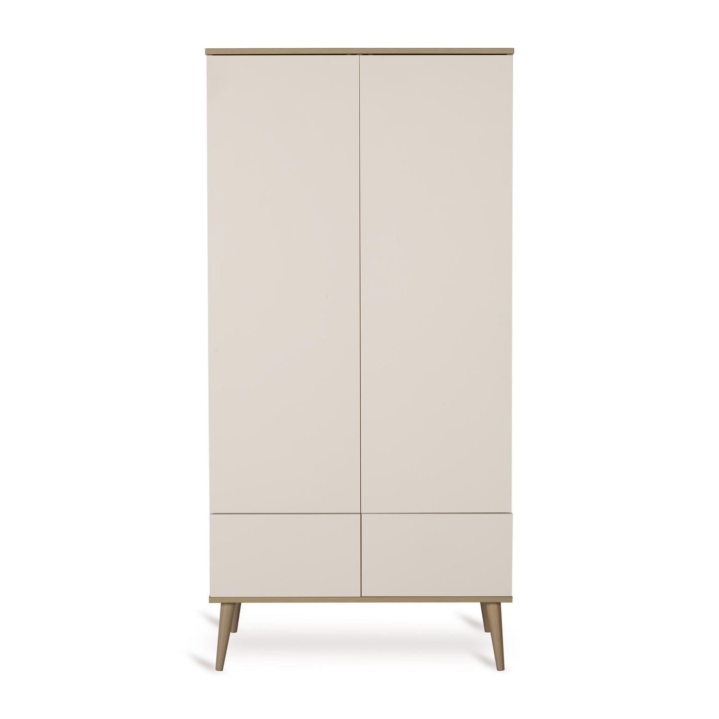 quax Flow 2 Door Wardrobe in Clay — front view