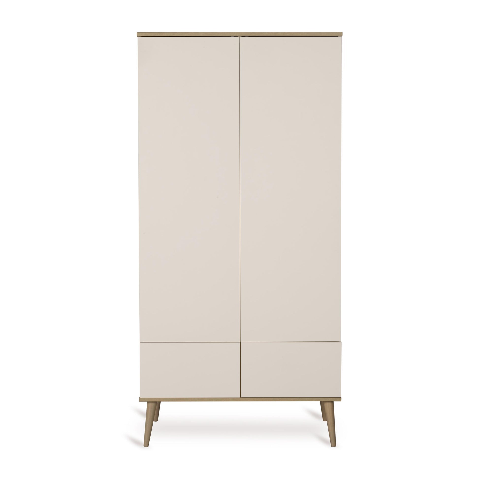 quax Flow 2 Door Wardrobe in Clay — front view