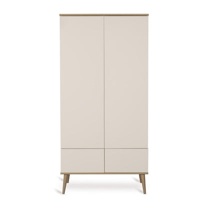 quax Flow 2 Door Wardrobe in Clay — front view