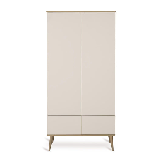 quax Flow 2 Door Wardrobe in Clay — front view