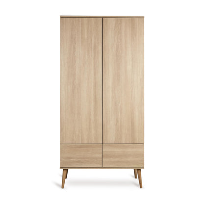 Quax Flow 2 Door Wardrobe in Honey Ash — front view