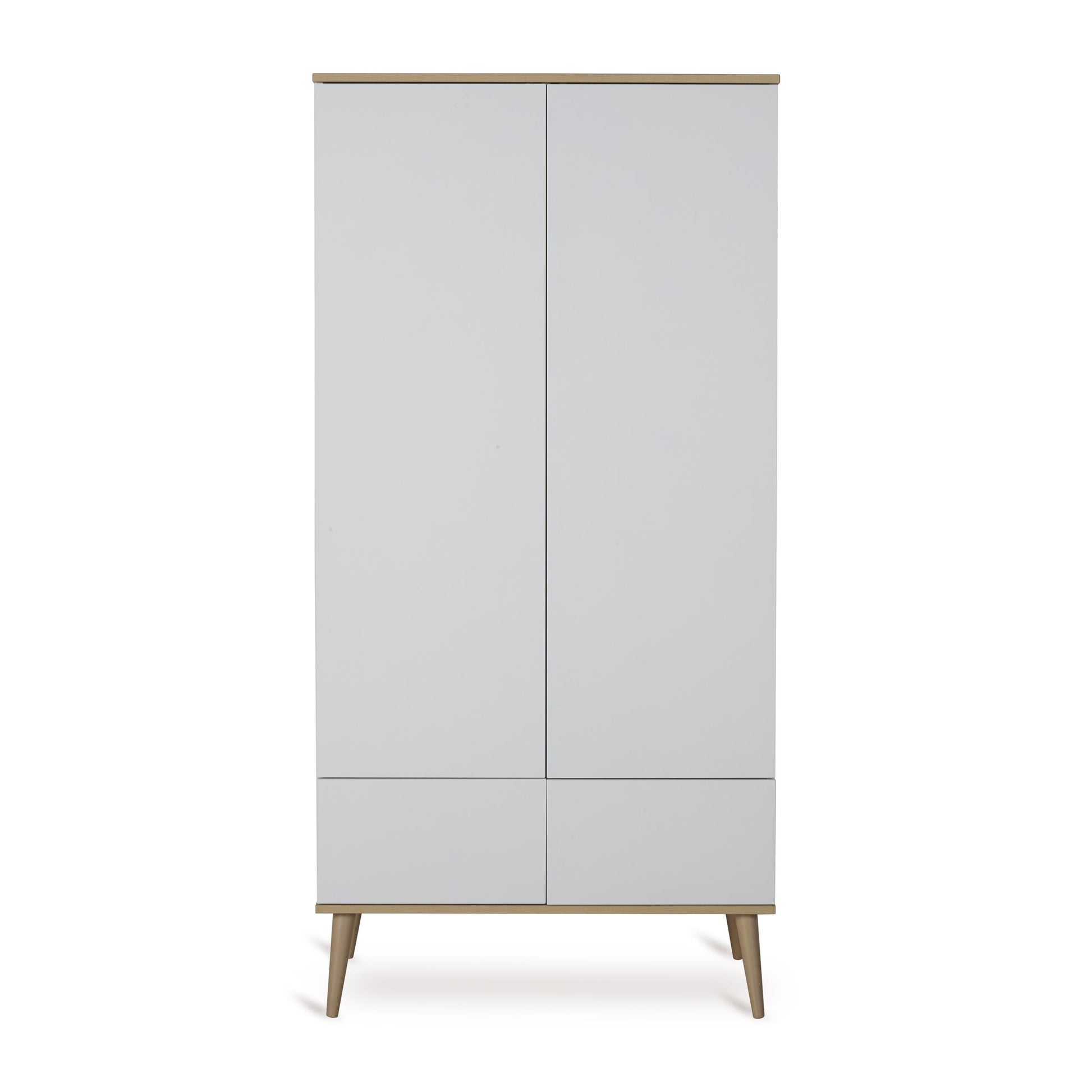 quax Flow 2 Door Wardrobe in White — front view