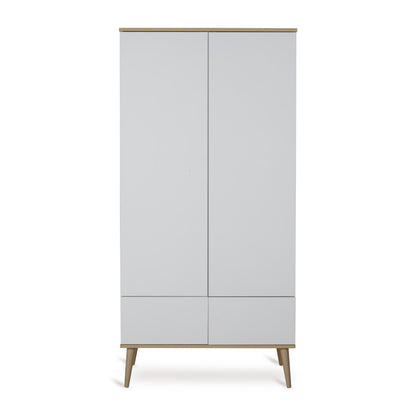 quax Flow 2 Door Wardrobe in White — front view
