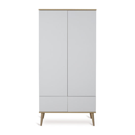 quax Flow 2 Door Wardrobe in White — front view