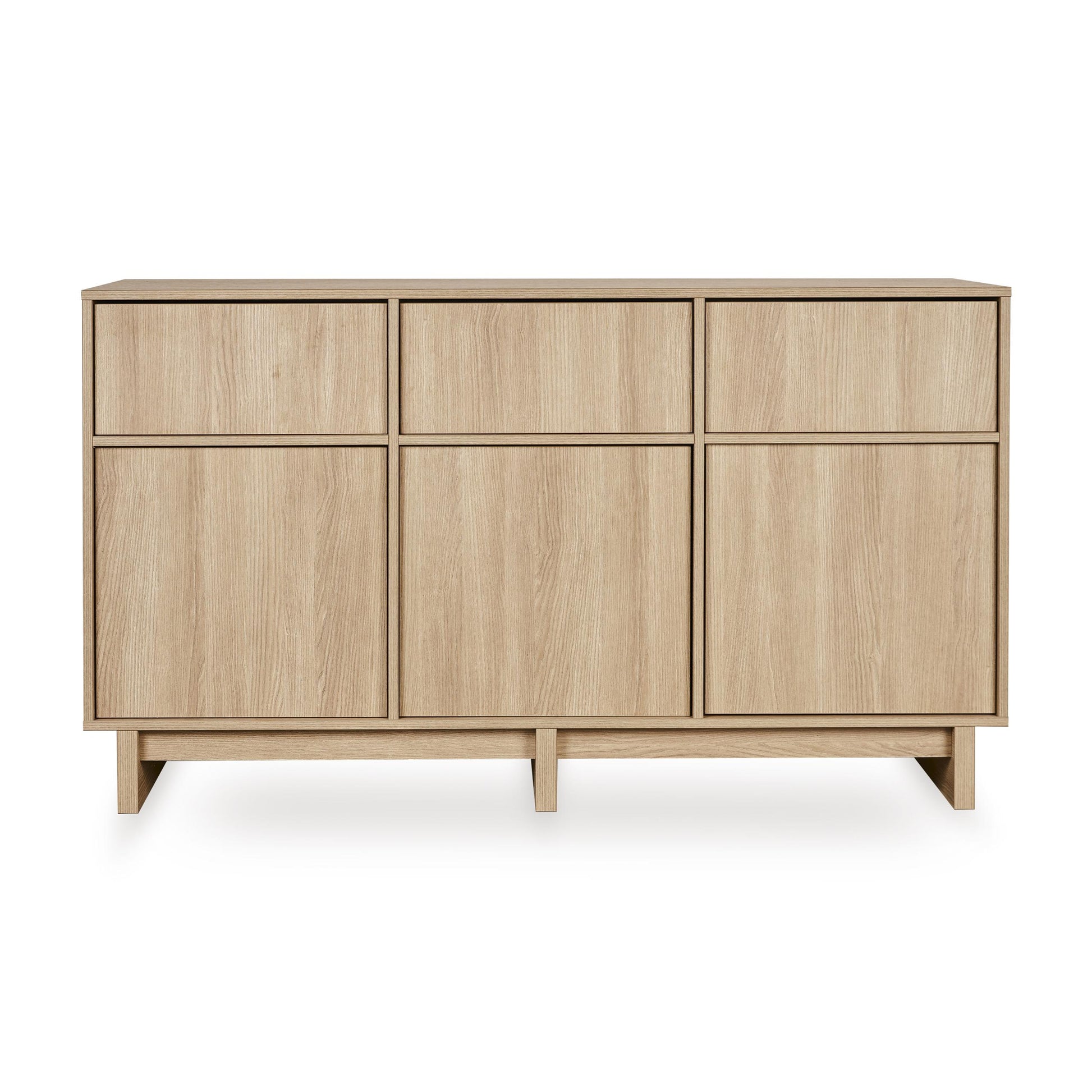Large Baby Changing Unit with optional bookcase in honey ash