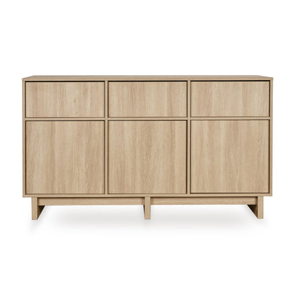 Large Baby Changing Unit with optional bookcase in honey ash