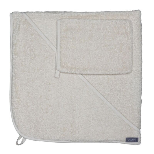 Quax Hooded Towel & Wash Cloth - Clay