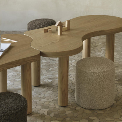 Modular Playroom Table in Ash Veneer