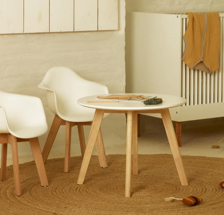 Quax Playroom Table and Chair Set - White