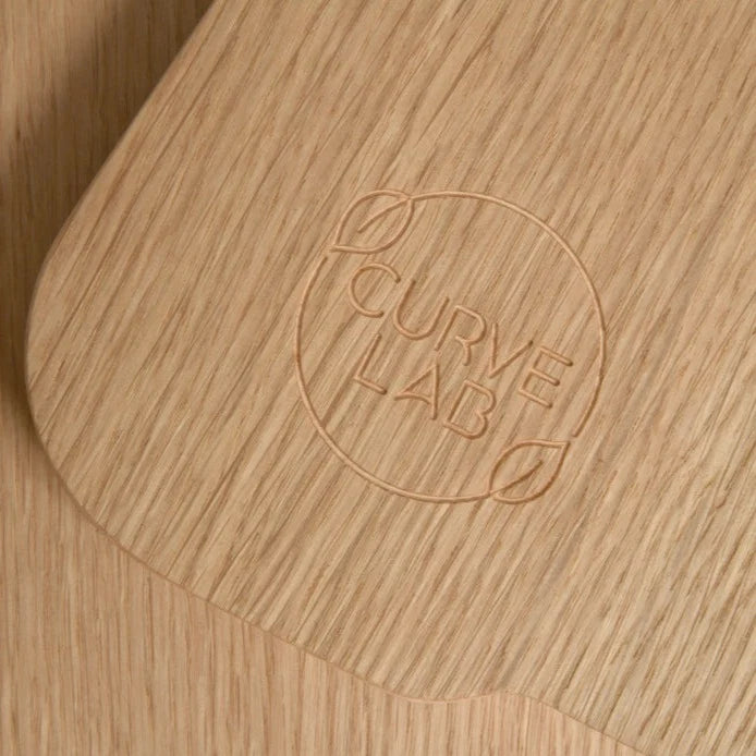 Curve Lab Small Curvy Bookcase - Oak Wood