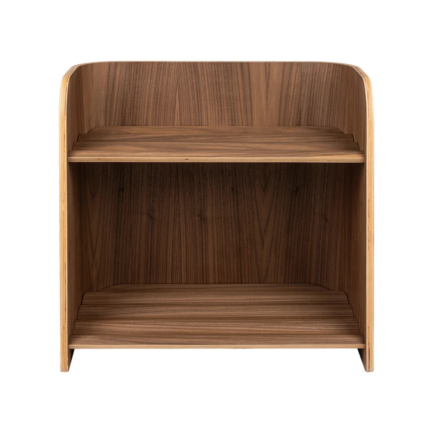 Curve Lab Small Curvy Bookcase - Walnut Wood