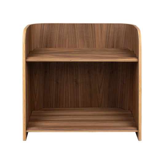 Curve Lab Small Curvy Bookcase - Walnut Wood