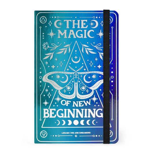 Legami Lined Lined Photo Notebook with Illustrated Hard Cover – Moth – The Magic of New Beginnings