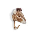 Heart-shaped wall hook with a brown and white pattern on a white background