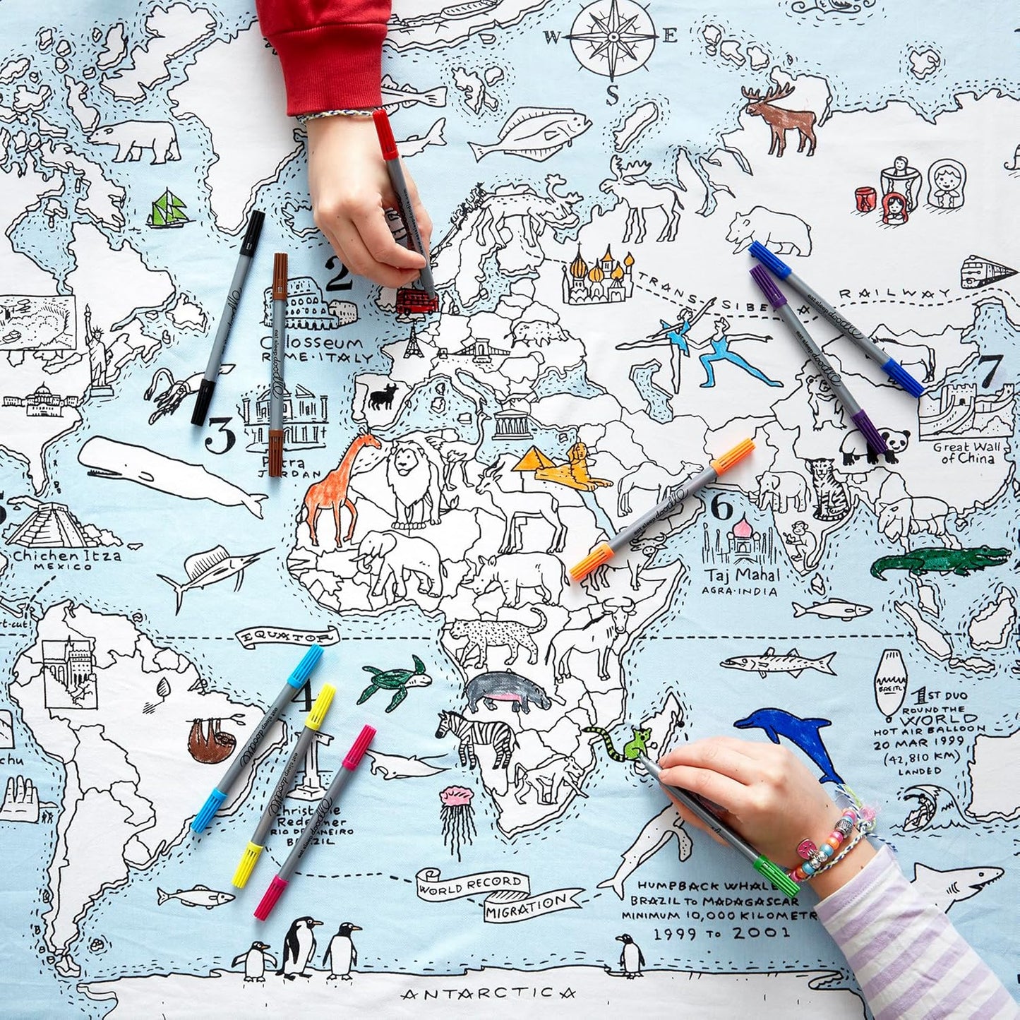 World Map Tablecloth