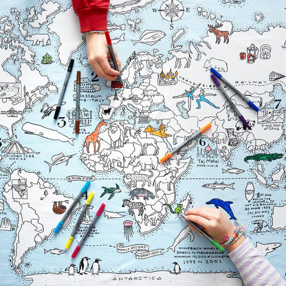 World Map Tablecloth