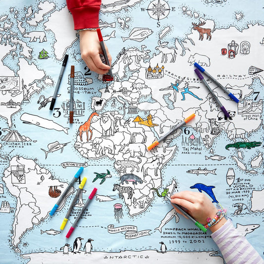 World Map Tablecloth