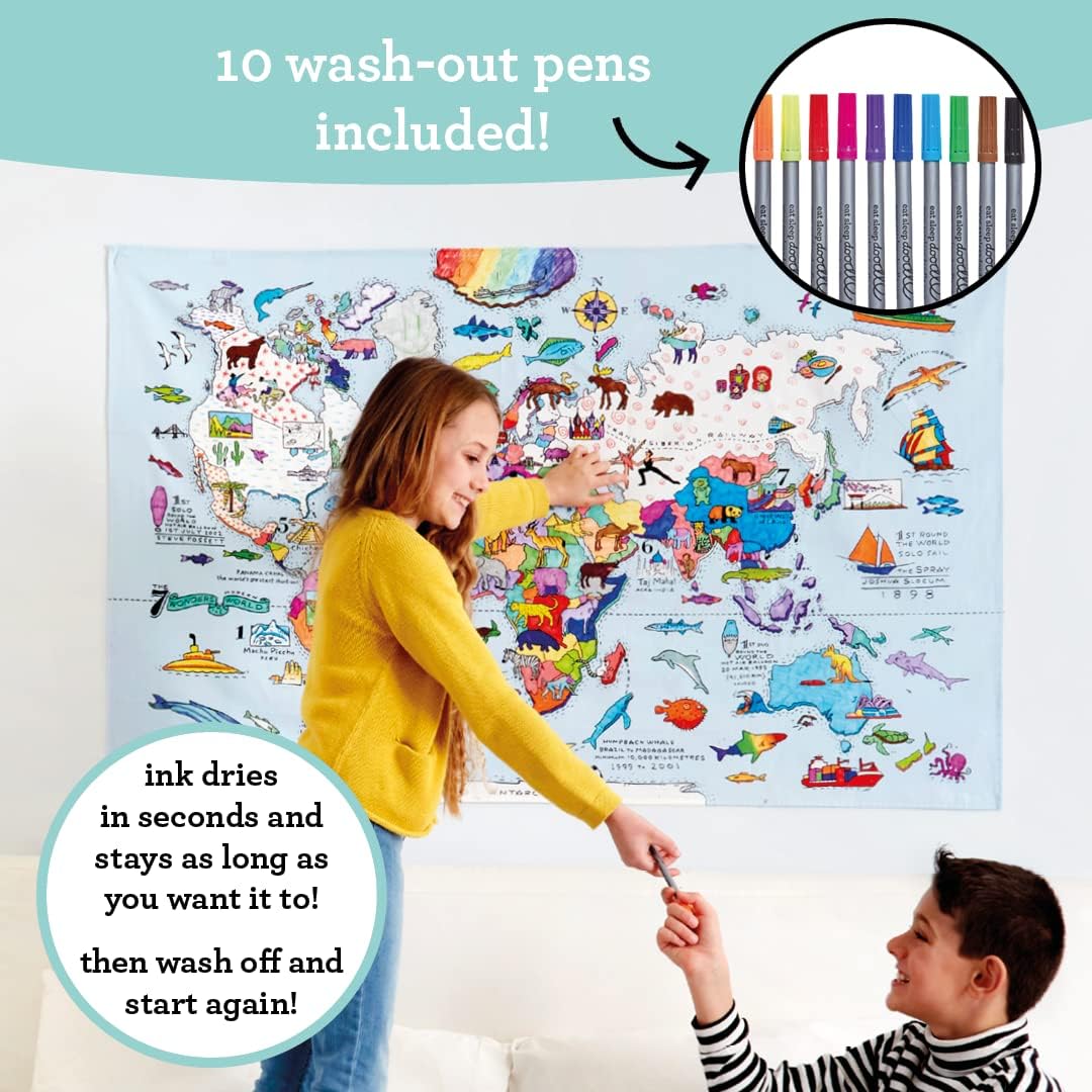 World Map Tablecloth