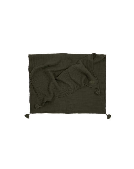 Blanket in washed double muslin Wabi-Sabi