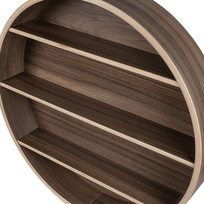 Curve Lab Round Shelf - Walnut Wood