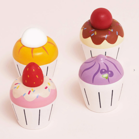 Le Toy Van Wooden Cupcake Play Food Set