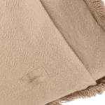 Fringes Cushion Landscape Washed Cotton- Sesame