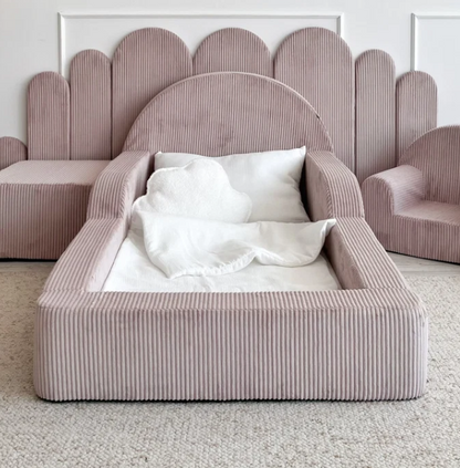 MONIO Montessori Corduroy Floor Bed -Pink