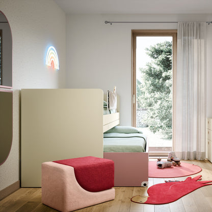 Italian-designed children’s bed with soft-close drawers by Nidi
