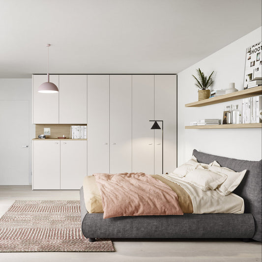 Nidi's contemporary Italian furniture is available in a wide selection of colours, finishes and configurations. Mix neutral tones with wood finishes and accent colours to create a bedroom that can evolve as your child grows into their teenage years.