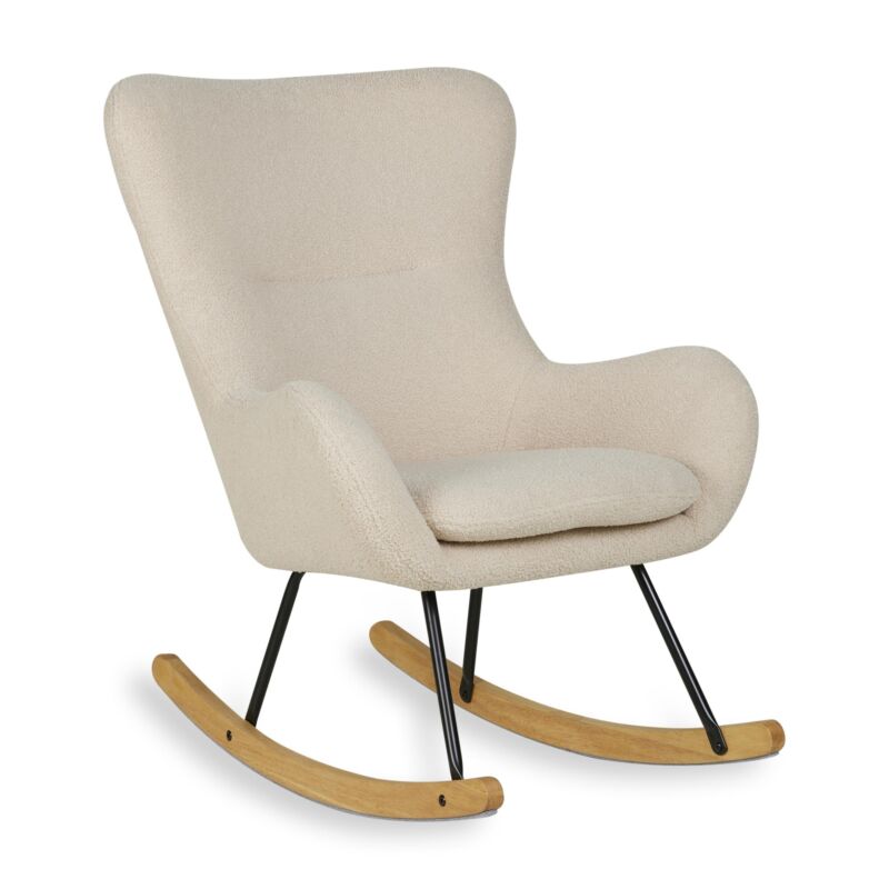 Quax Rocking Nursing Chair Basic - Bouclé Sheep Beige