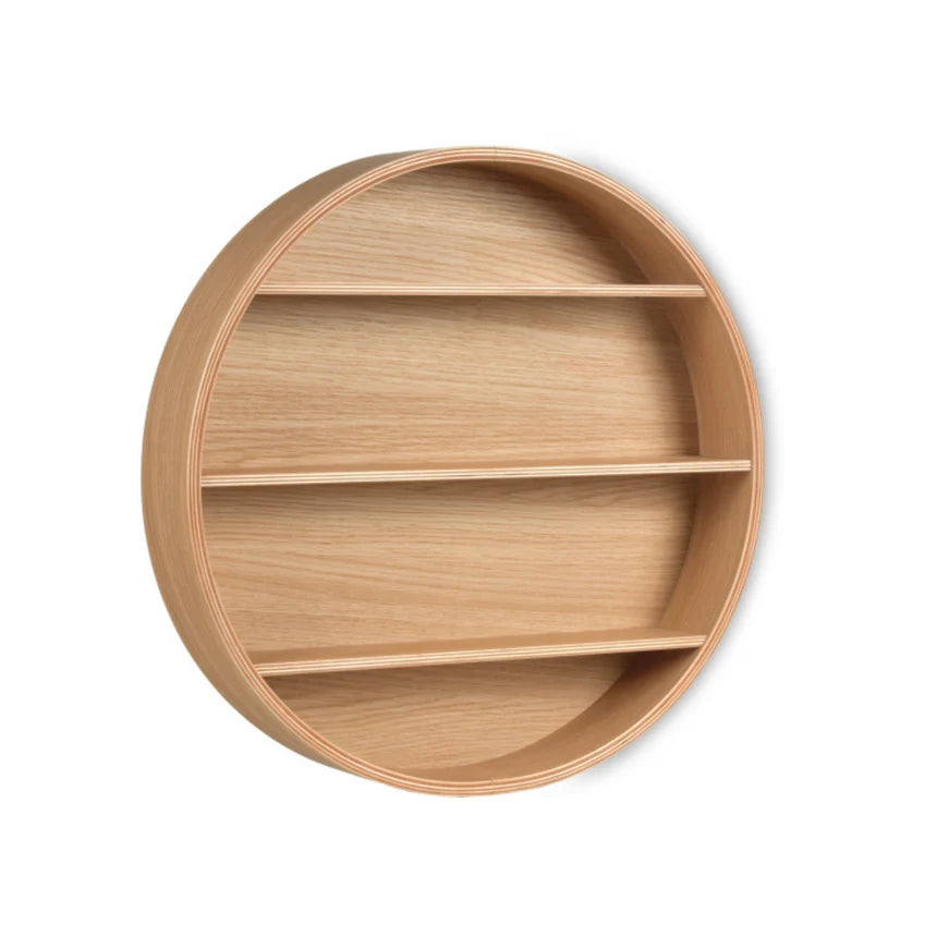 Curve Lab Round Shelf - Oak Wood
