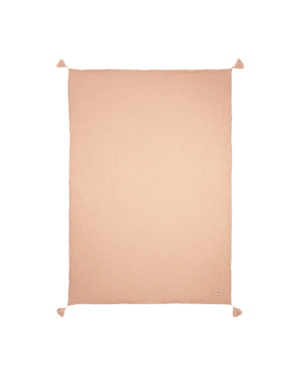 Blanket in washed double muslin Wabi-Sabi