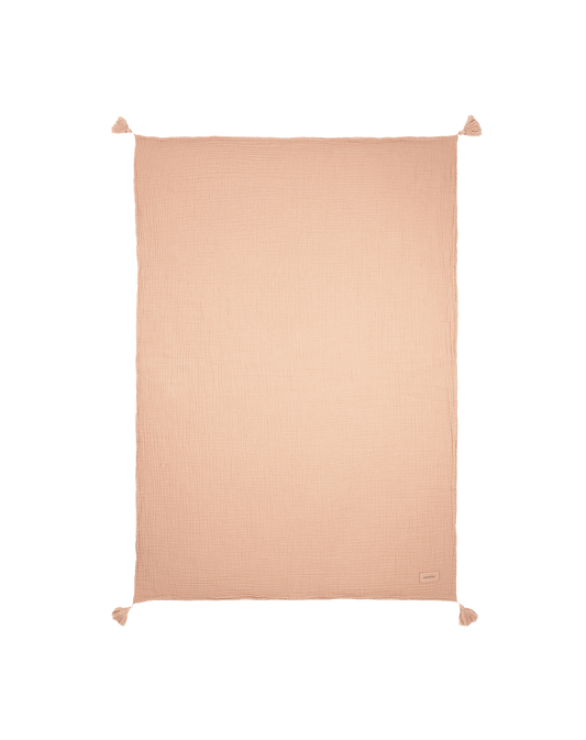 Blanket in washed double muslin Wabi-Sabi