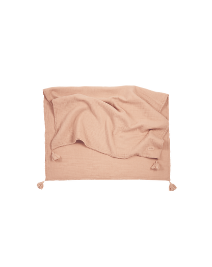 Blanket in washed double muslin Wabi-Sabi